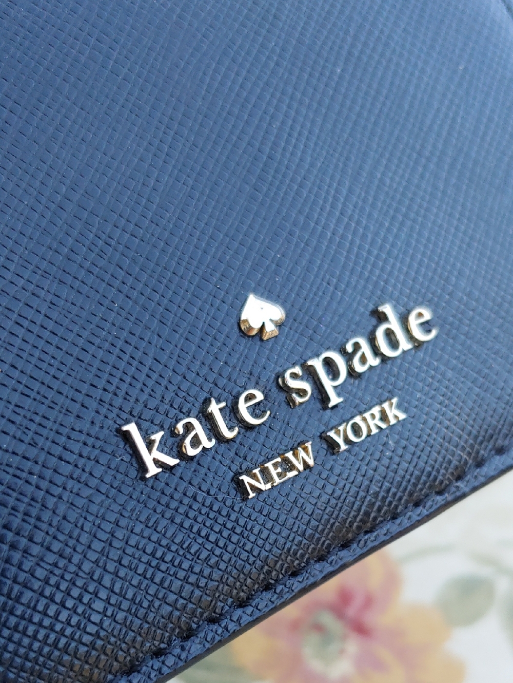 kate spade New York Black Saffiano Leather Compact Wallet - Picture 3 of 15